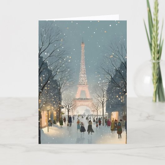 Carte de Noël à Paris (Devant)