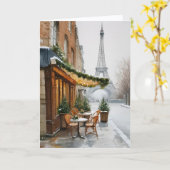 Carte de Noël à Paris (Fleur jaune)