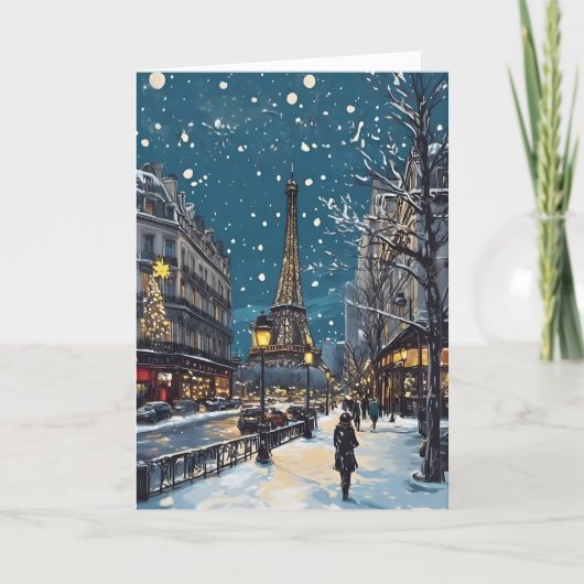 Carte de Noël à Paris (Devant)