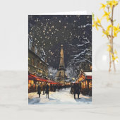 Carte de Noël à Paris (Fleur jaune)