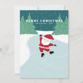 Carte de Noël à patins à glace non-photo (Devant)