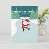 Carte de Noël à patins à glace non-photo (Debout devant)