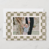Carte de Noël à photo à carreaux (Devant)