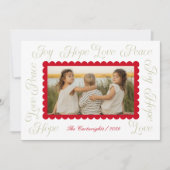 Carte de Noël à photo avec écriture calligraphique (Devant)