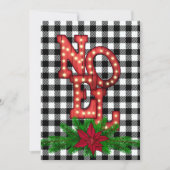 Carte de Noël à plat avec Noel en lettres de ciném (Devant)