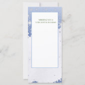 Carte de Noël à plat Bleu/vert forêt Joyeux Vœu (Dos)