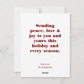 Carte de Noël à plat - Monogramme de chatons en pa (Dos)