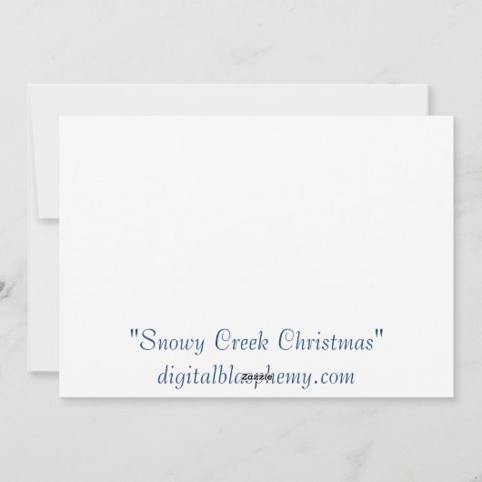 Carte de Noël à plat pour l'hiver (Dos)