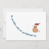 Carte de Noël à plat "You Butnut Cry" (Devant)