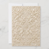 Carte de Noël à ruban élégance baroque (Dos)