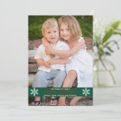 Carte de Noël à ruban vert (Debout devant)