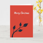 Carte de Noël à scénario rouge (Fleur jaune)