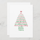 Carte de Noël à thème Cheerled 12 jours (Devant / Derrière)