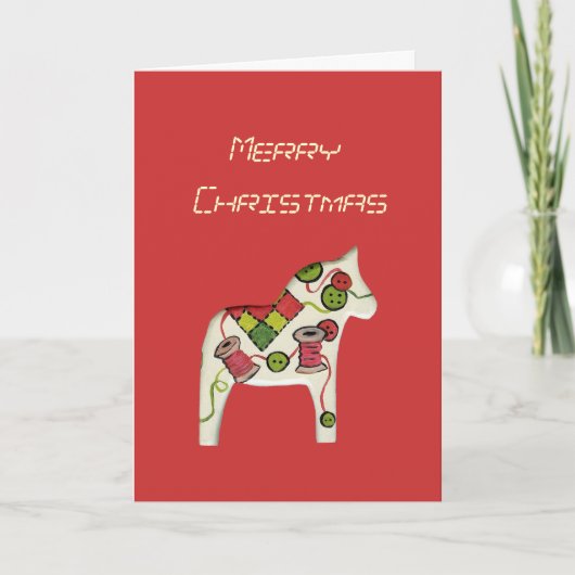 Carte de Noël à thème couture (Devant)