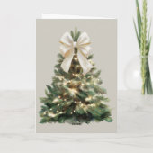 Carte de Noël à thème d'arbre de Noël Holly Jolly (Dos)