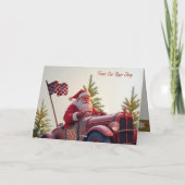 Carte de Noël à thème de course automobile (Dos)