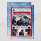 Carte de Noël à thème de hockey (Devant / Derrière)