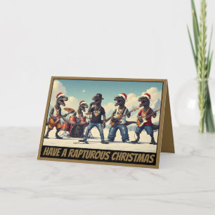 Carte de Noël à thème dinosaure