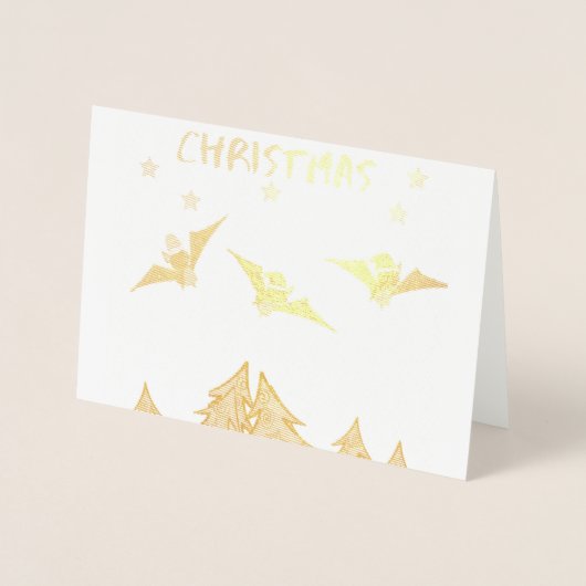 Carte de Noël à thème Goth avec des chauves-souris (Devant)