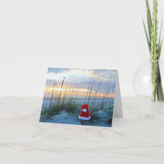 Carte de Noël à thème plage (Devant)