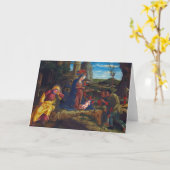 Carte de Noël à thème religieux (Fleur jaune)