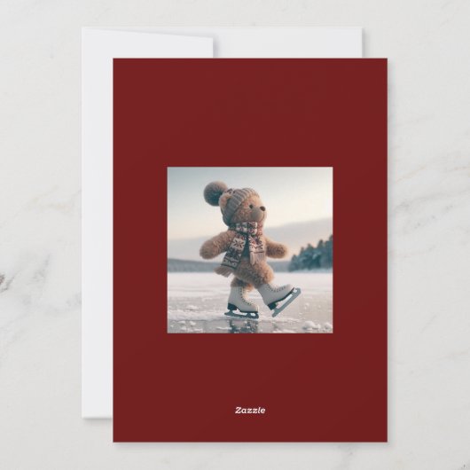 Carte de Noël à thème Teddy Bear (Dos)