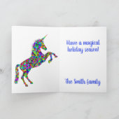 Carte de Noël à thème Unicorne (Intérieur)
