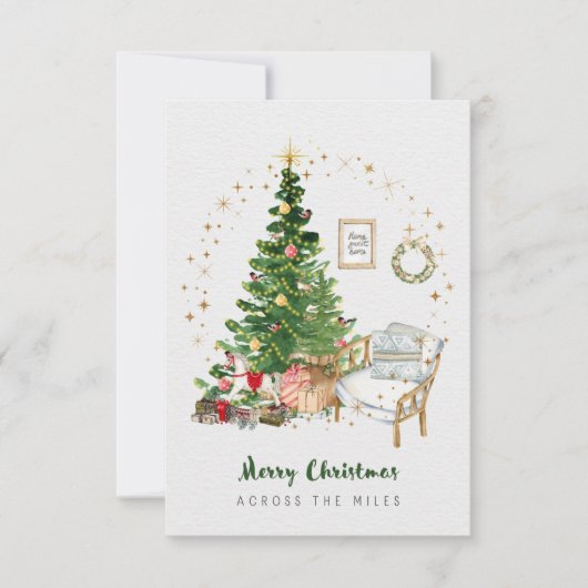 Carte de Noël à travers les Miles 3,5x5" (Devant)