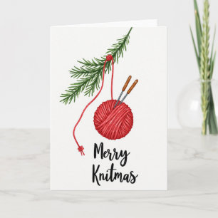 Carte de Noël à tricoter pour Knitmas