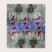 Carte de Noël à trois neiges (Outside Unfolded)