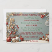 Carte de Noël à Valse de Noël pour enfant Cowboy (Dos)