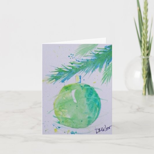 Carte de Noël Abstraite de la Balle de Noël (Devant)