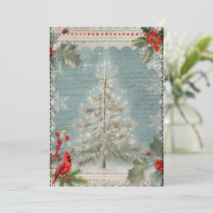 Carte de Noël abstraite de style vintage en média