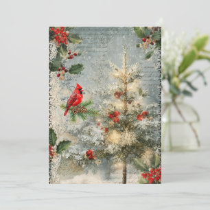 Carte de Noël abstraite de style vintage en média