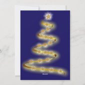Carte de Noël abstraite moderne rennes or bleu (Dos)