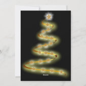 Carte de Noël abstraite moderne rennes or noir (Dos)