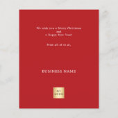 Carte de Noël abstraite rouge (Dos)