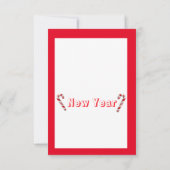 Carte de Noël Abstraite rouge-blanc moderne (Dos)