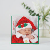 Carte de Noël adorable Premier Noël du bébé (Debout devant)