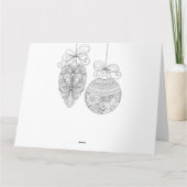 Carte de Noël adulte à colorier (Dos)