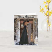 Carte de Noël africaine-américaine (Fleur jaune)