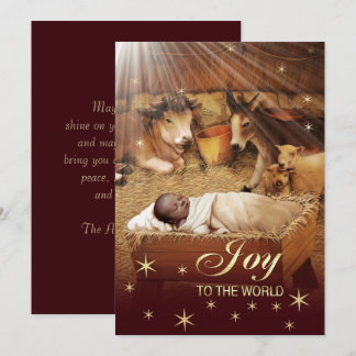 Carte de Noël Africaine Américaine Baby Jesus