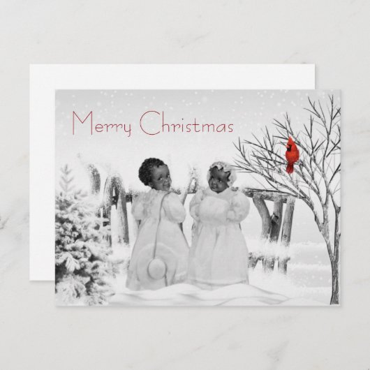 Carte de Noël afro-américaine (Devant / Derrière)