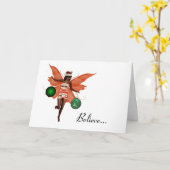 Carte de Noël afro-américaine (Fleur jaune)