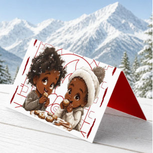 Carte de Noël afro-américaine