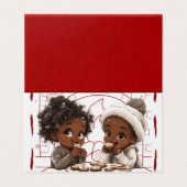 Carte de Noël afro-américaine (Outside Unfolded)