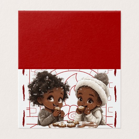 Carte de Noël afro-américaine (Outside Unfolded)