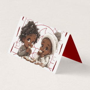 Carte de Noël afro-américaine
