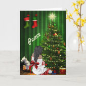 Carte de Noël afro-américaine (Fleur jaune)