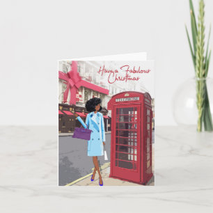 Carte de Noël afro-américaine